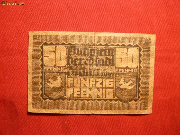 Bancnota 50 Pf.notgeld GERMANIA 1919 ,cal.mediocra