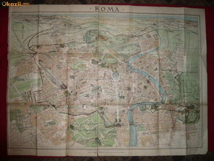 Harta a Romei +2 Brosuri - cca 1933