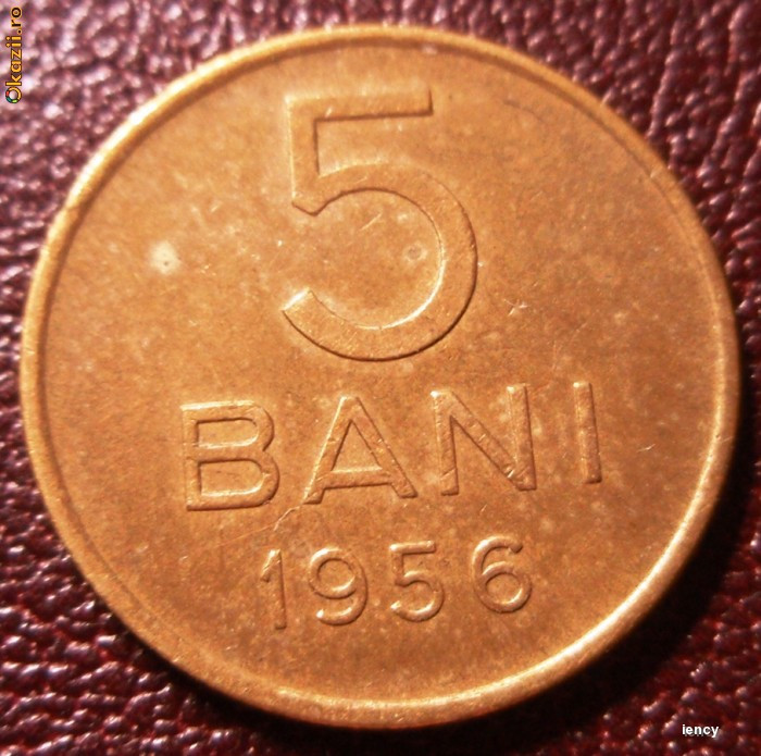 5 bani 1956 alama
