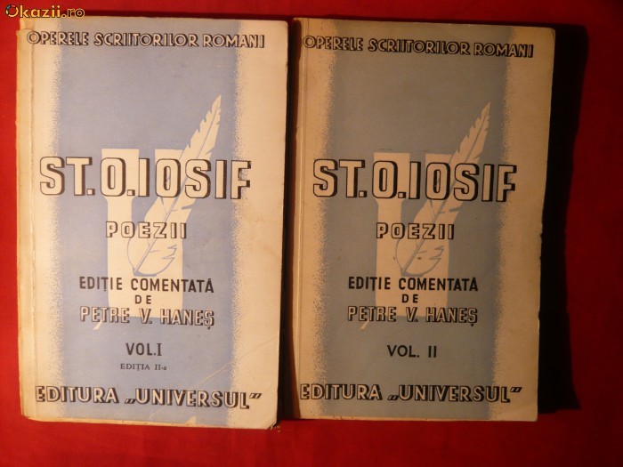 St.O.Iosif - POEZII - ed. 1943-1944 ,vol.1 si 2