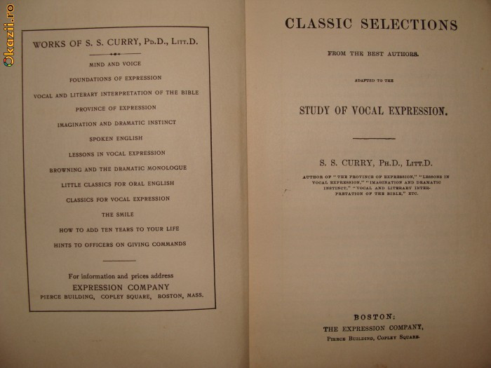 Classics for Vocal Expression - Curry - 1888