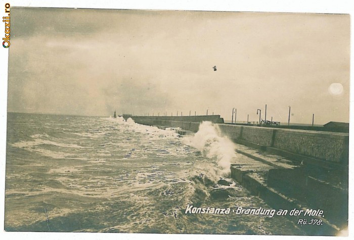 2457 - CONSTANTA, Digul - old postcard, real FOTO - used - 1918