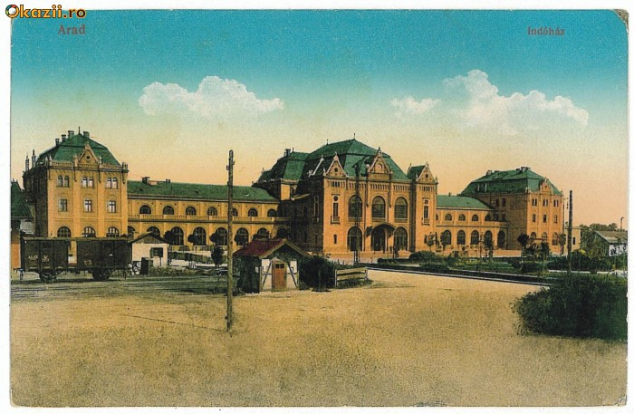 2418 - ARAD, Railway Station - old postcard - unused