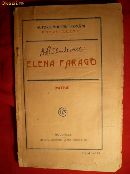 Elena Farago ( Fatma) - Poezii Alese - 1923 -Prima Editie foto mare Elena Farago ( Fatma) - Poezii Alese - 1923 -Prima Editie foto mare