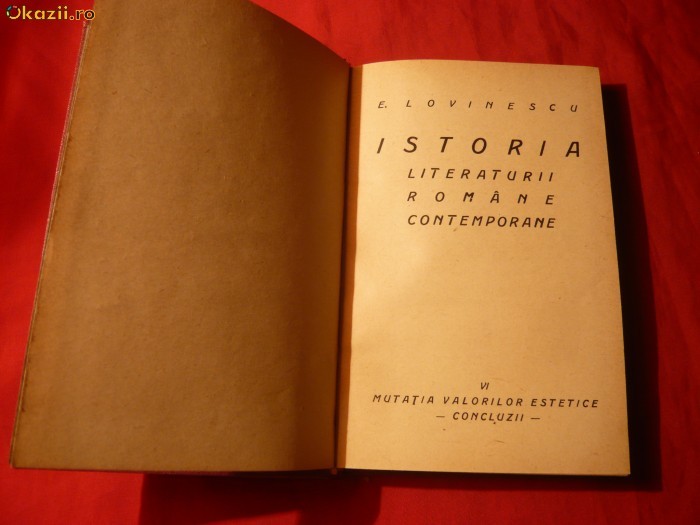 E.Lovinescu - Ist.Lit.- Mutatia Val. Estetice - I.Ed. 1929