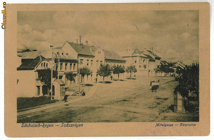 773 - REGHIN, Mures, Centrul - old postcard - used - 1916