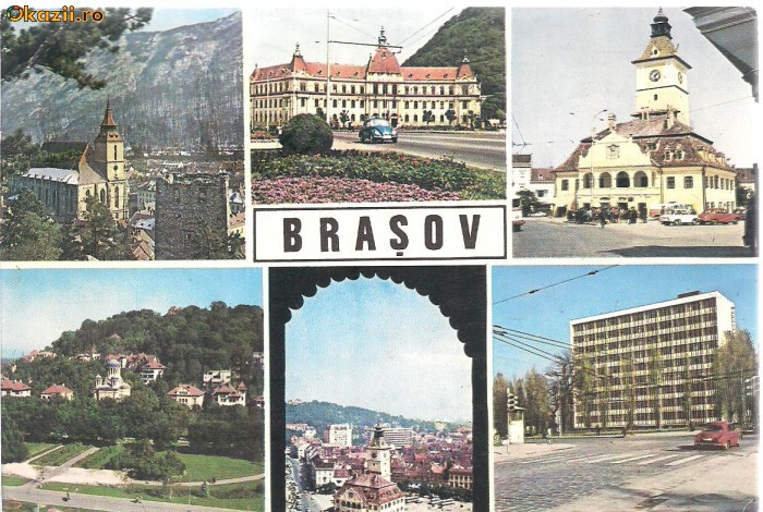 carte postala-BRASOV- colaj