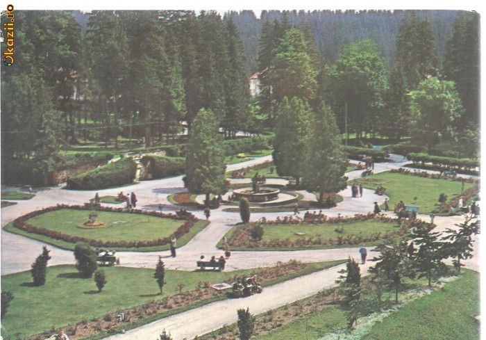 carte postala-BORSEC-Parcul central