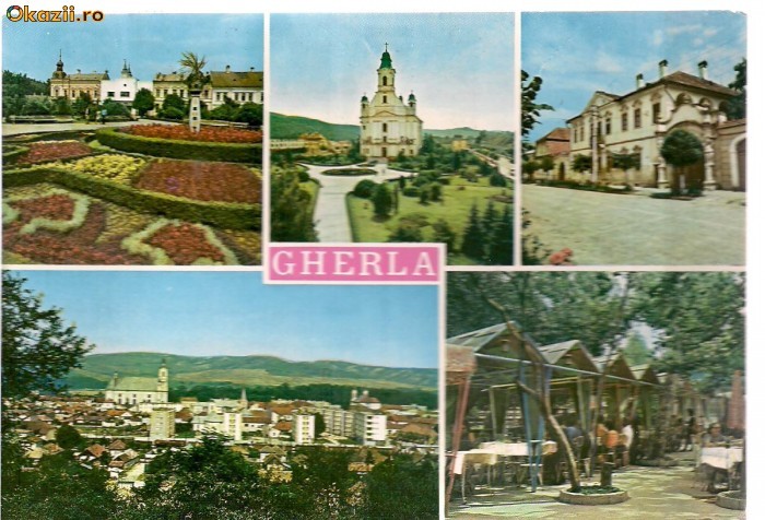 carte postala- GHERLA - Piata libertatii