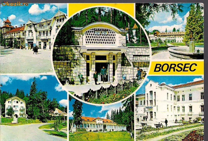 carte postala- BORSEC - Colaj