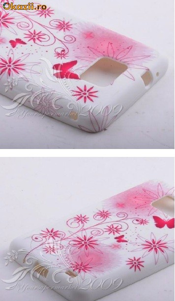 husa flower power SAMSUNG GALAXY S2 i9100 + Folie protectie ecran + expediere gratuita