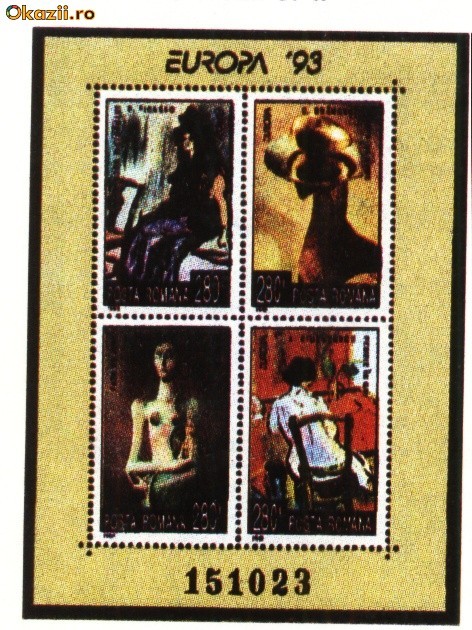Europa 1993-Arta contemporana, marci neobliterate