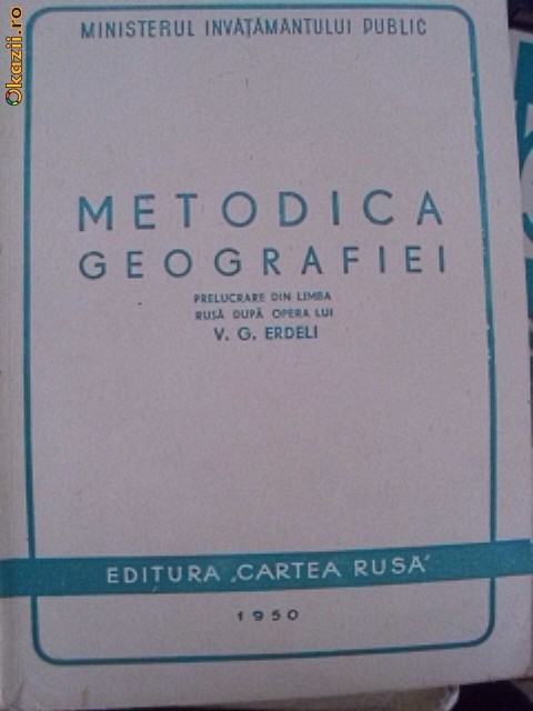 METODICA GEOGRAFIEI METODICA GEOGRAFIEI