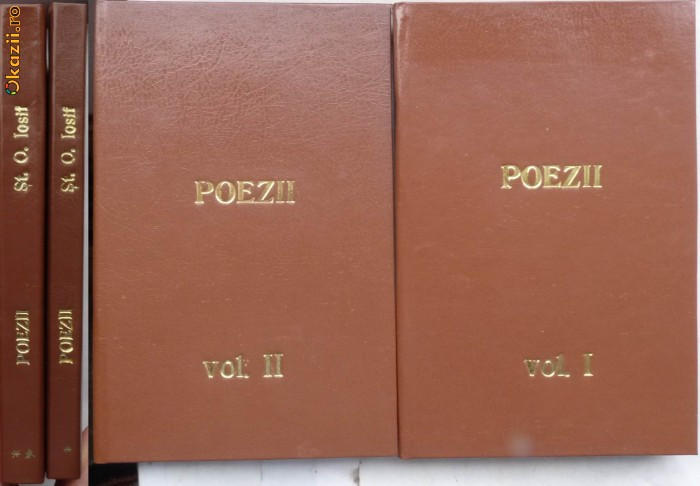 St. O. Iosif , Poezii , editie comentata de Petre V. Hanes , 1943 , 2 volume