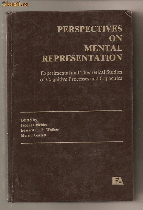 (C597) PERSPECTIVES ON MENTAL REPRESENTATION DE JACQUES MEHLER (C597) PERSPECTIVES ON MENTAL REPRESENTATION DE JACQUES MEHLER