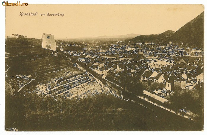 1399 - BRASOV, panorama - old postcard - used - 1916