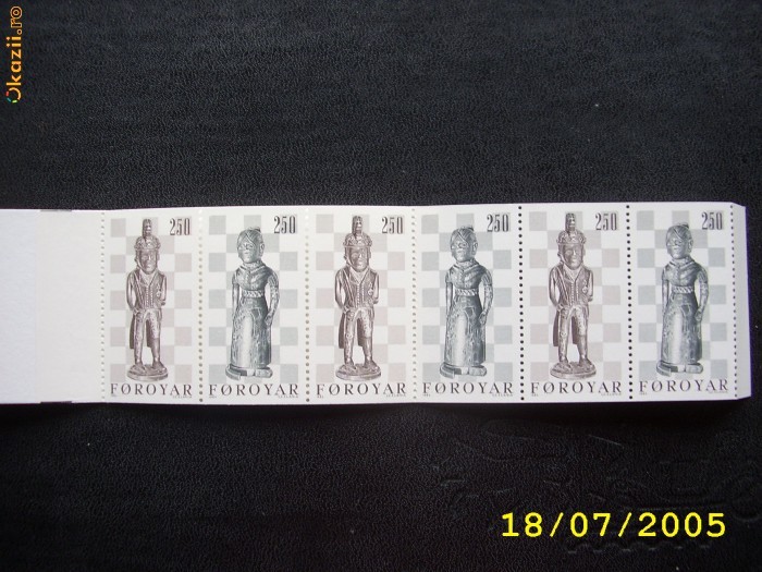 Faroe 1983 SAH mi 82-83 carnet cu 3 serii Faroe 1983 SAH mi 82-83 carnet cu 3 serii