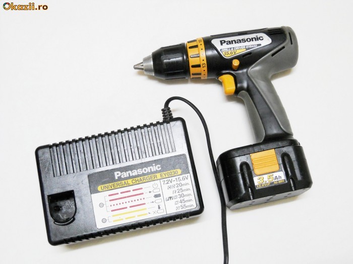 Bormasina cu acumulator profesionala Panasonic EY6432 15.6V foto mare Bormasina cu acumulator profesionala Panasonic EY6432 15.6V foto mare
