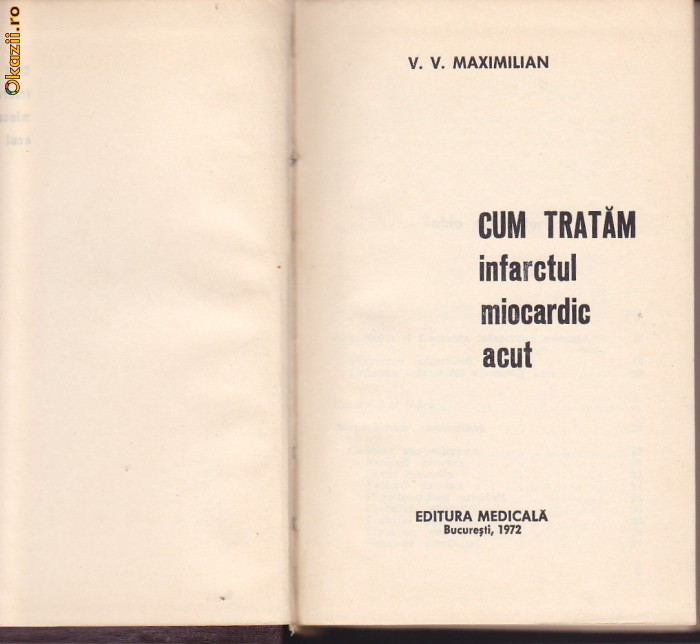 V. V. MAXIMILIAN - INFARCTUL MIOCARDIC ACUT ( CUM TRATAM )