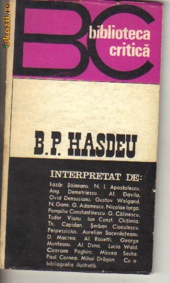 B P Hasdeu interpretat de ... B P Hasdeu interpretat de ...