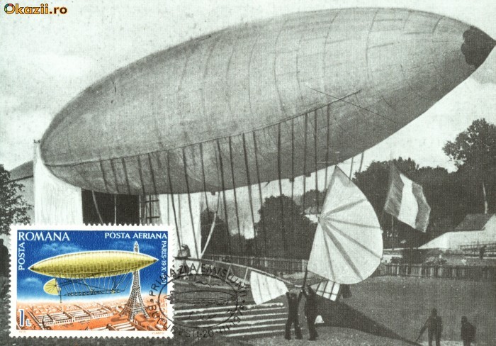 carte maxima Dirijabilul ,, Santos Dumont&quot; Nr. 6