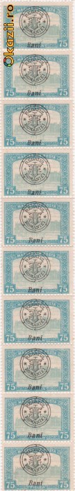 Oradea 75 bani straif de 10 buc.