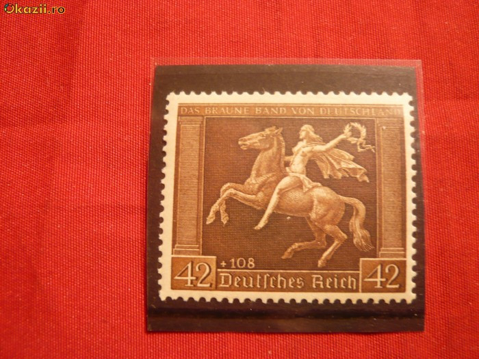 Serie- Concurs Calarie Panglica Bruna Munchen 1938 Germania naz. 1val.sarn.