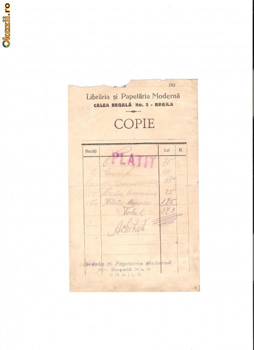 172 Document vechi-192... -Libraria si Papetaria Moderna -Calea Regala No.5 -Braila -Copie 172 Document vechi-192... -Libraria si Papetaria Moderna -Calea Regala No.5 -Braila -Copie