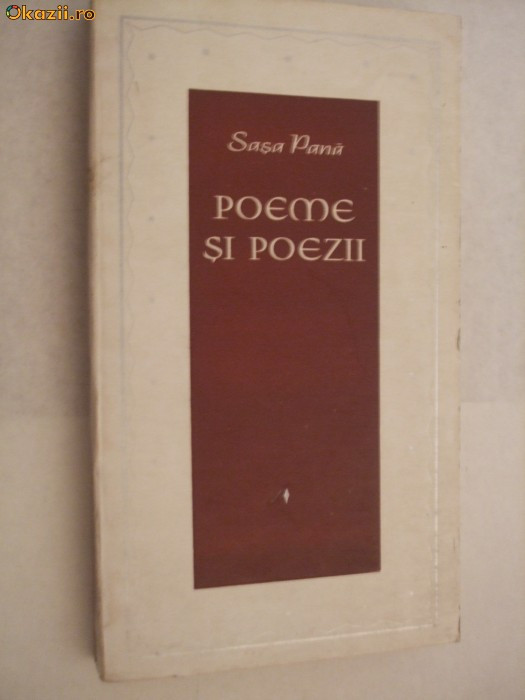 SASA PANA - POEME SI POEZII