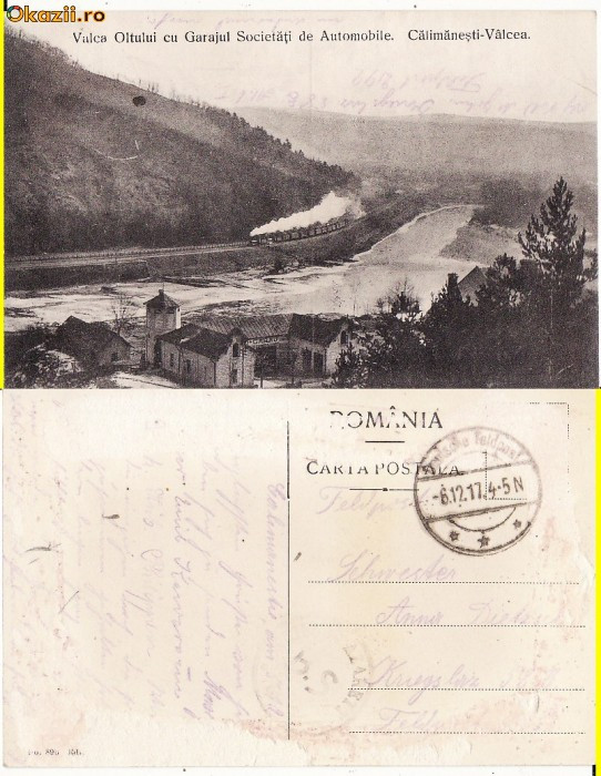 Calimanesti (Valcea), Valea Oltului- tren, garaj auto-cenzura militara WWI, WK1