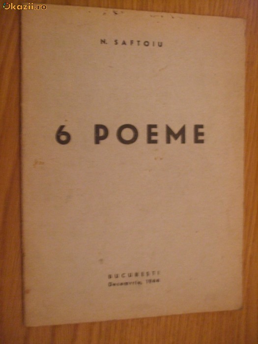 6 POEME - N. Saftoiu - 1944 6 POEME - N. Saftoiu - 1944
