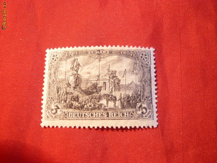 Timbru 3 Marci 1906 Germania ,dant.26x17 ,filigram , sarniera Timbru 3 Marci 1906 Germania ,dant.26x17 ,filigram , sarniera
