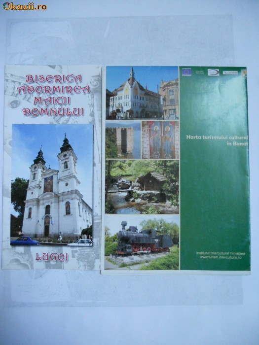 2 BROSURI:BISERICA ADORMIREA MAICII DOMNULUI LUGOJ/HARTA TURISMULUI CULTURAL IN BANAT,TIMISOARA 2 BROSURI:BISERICA ADORMIREA MAICII DOMNULUI LUGOJ/HARTA TURISMULUI CULTURAL IN BANAT,TIMISOARA