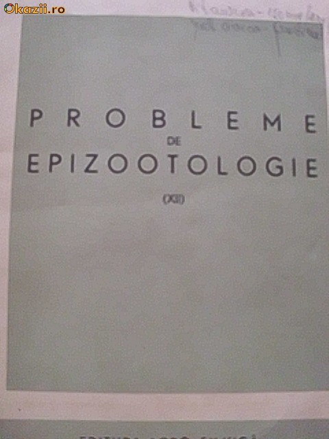 PROBLEME DE EPIZOOLOGIE -CULEGERE DE LUCRARI PROBLEME DE EPIZOOLOGIE -CULEGERE DE LUCRARI