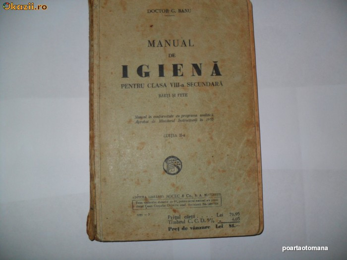 Manual de igiena-Doctor C. Banu 1935