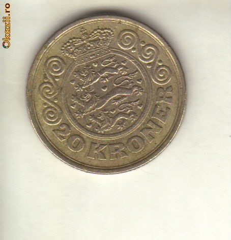 bnk mnd Danemarca 20 coroane 1998 bnk mnd Danemarca 20 coroane 1998