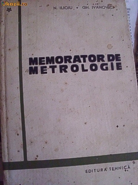 MEMORATOR DE METROLOGIE MEMORATOR DE METROLOGIE