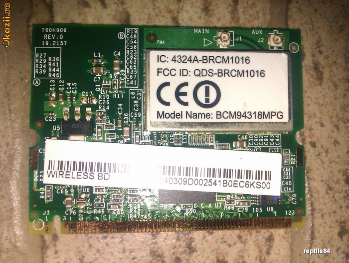 Placa wireless Broadcom Placa wireless Broadcom