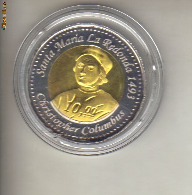bnk mnd Redonda 10 $ 2009 unc , Cristofor Columb ,BIMETAL bnk mnd Redonda 10 $ 2009 unc , Cristofor Columb ,BIMETAL