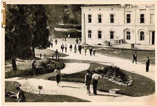 CP 210-17 Borsec -Parcul -RPR -scrisa 1954, dar necirculata -sepia -starea care se vede, putin patata la un colt