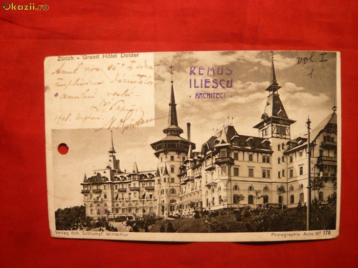 Carte Postala circ. cu Spic de Grau 2x3 Bani 1908