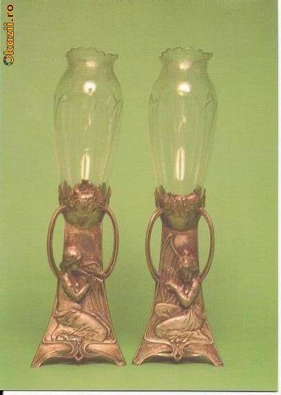 CP 211-96 Muzeul Braila -Vase decorative. Arta 1900 -necirculata -starea care se vede-carte postala