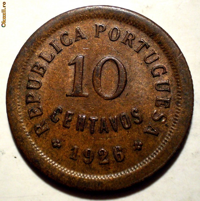 C.128 PORTUGALIA 10 CENTAVOS 1926