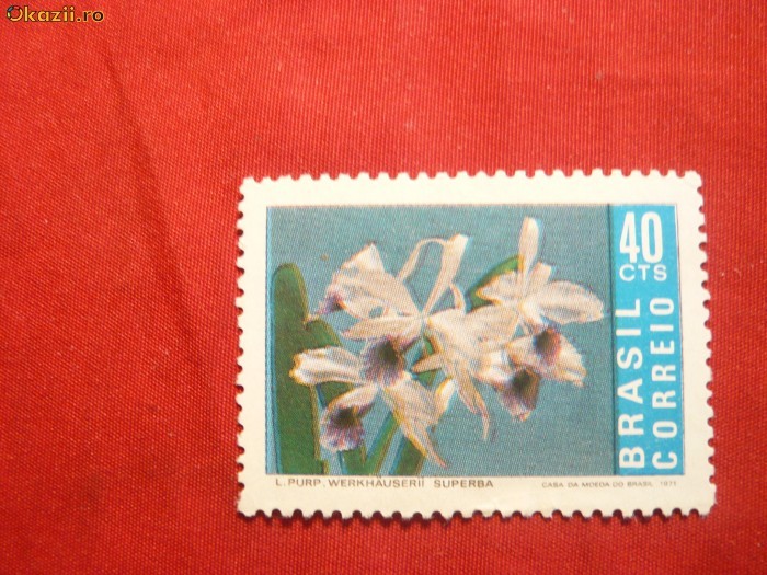 Serie- Flora- Orhidee 1971 Brazilia ,1val.