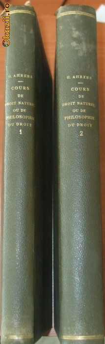 H. Ahrens Cours de droit naturel ou de philosophie du droit 2 vol. 1875 023