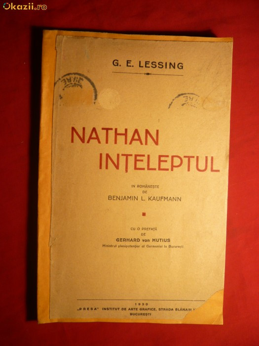 G.E.Lessing - Nathan Inteleptul - ed. 1930