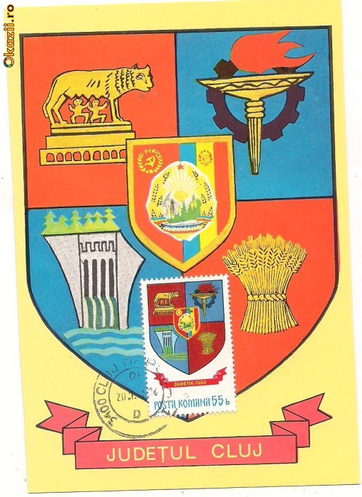 ilustrata maxima-STEMA JUDETULUI CLUJ ilustrata maxima-STEMA JUDETULUI CLUJ
