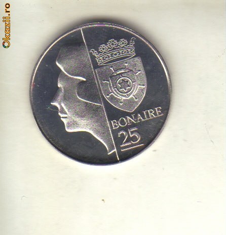 bnk mnd Bonaire 25 centi 2011 unc , flora