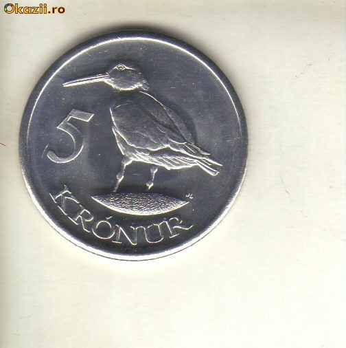 bnk mnd Faeroe 5 kronur 2011 unc , fauna bnk mnd Faeroe 5 kronur 2011 unc , fauna
