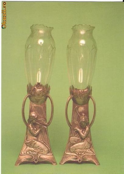 CP 213-28 Muzeul Brailei. Vase decorative. Arta 1900. -necirculata -starea care se vede-carte postala